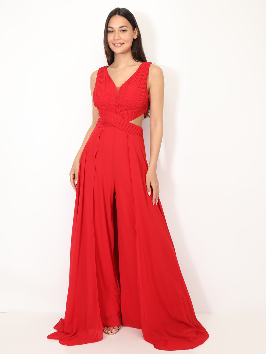 Combinaison cérémonie cut-out et drapée