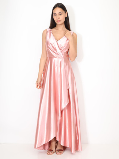 Robe de cérémonie satinée et drapée