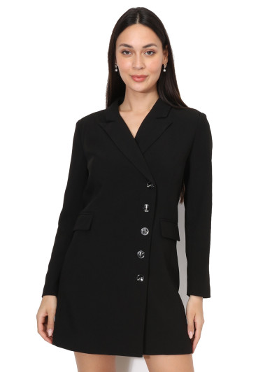 Robe blazer droite à boutons