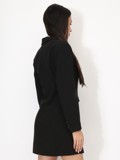 Robe blazer droite à boutons