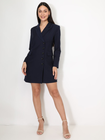 Robe blazer droite à boutons