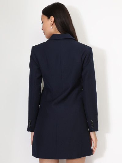 Robe blazer droite à boutons