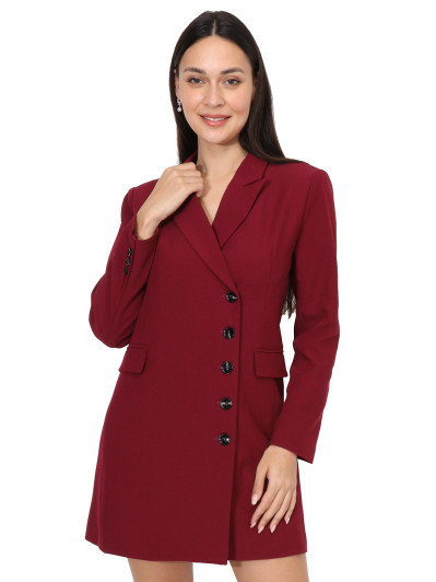 Robe blazer droite à boutons