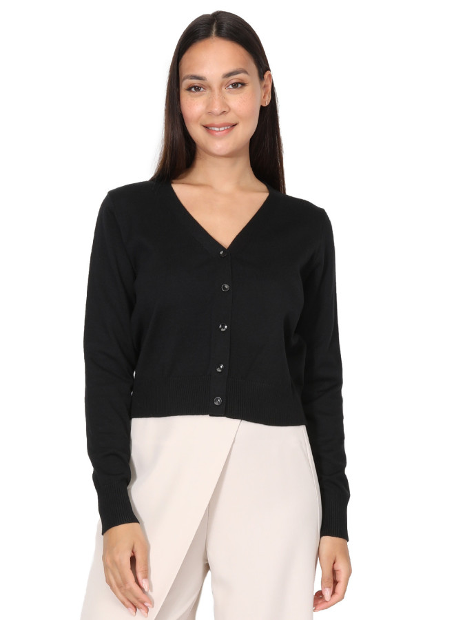 Cardigan col v et boutons