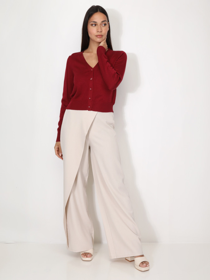 Cardigan col v et boutons