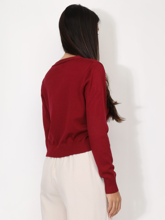 Cardigan col v et boutons