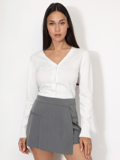 Cardigan col v et boutons