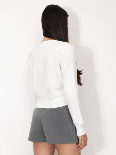 Cardigan col v et boutons