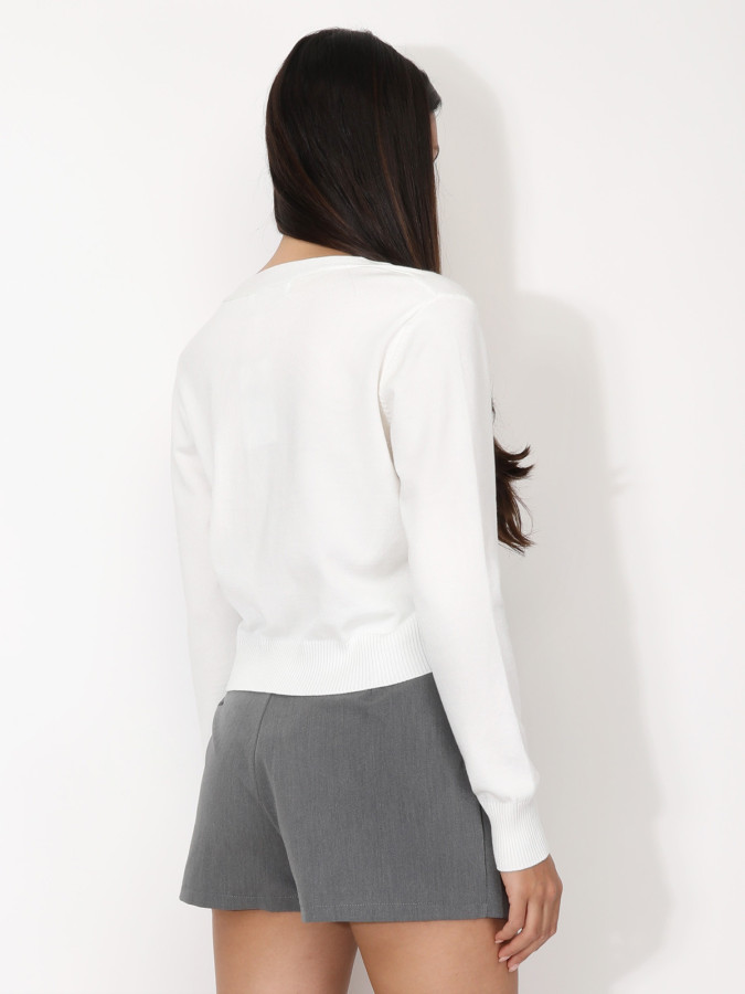 Cardigan col v et boutons