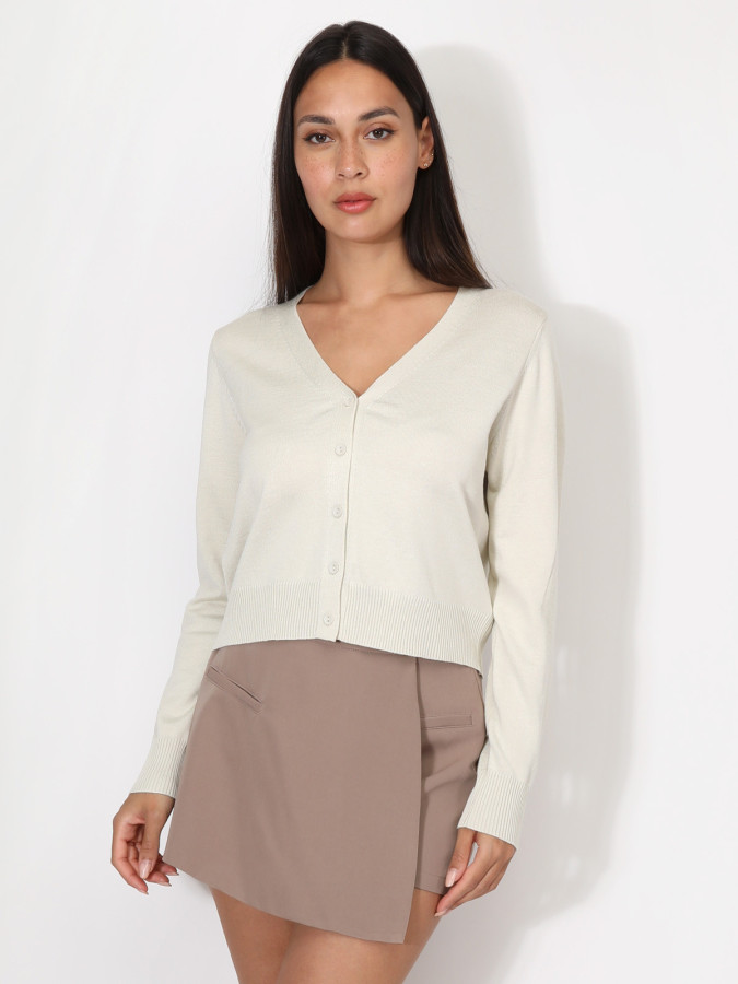 Cardigan col v et boutons