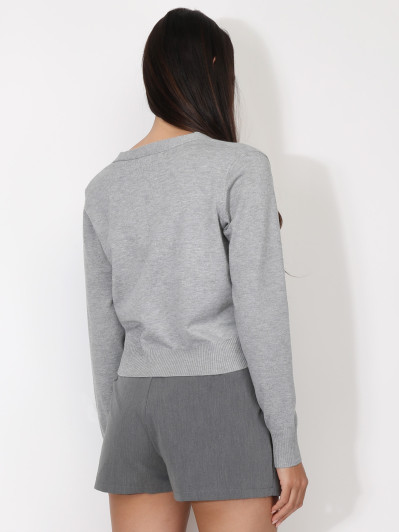 Cardigan col v et boutons