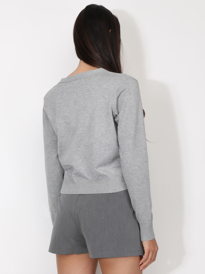 Cardigan col v et boutons