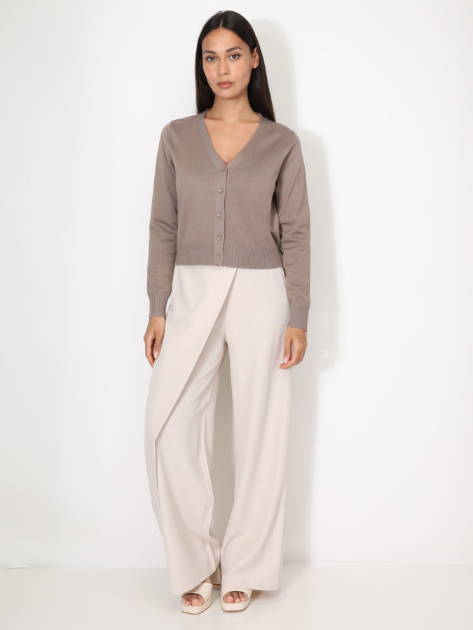 Cardigan col v et boutons