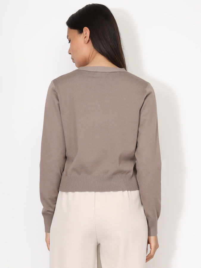 Cardigan col v et boutons