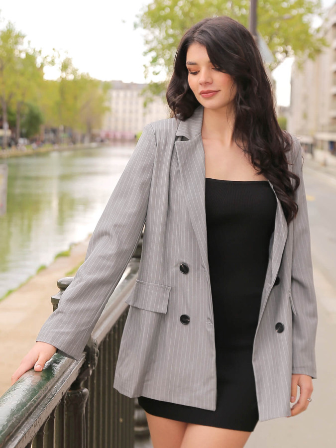 Veste de costume à rayures