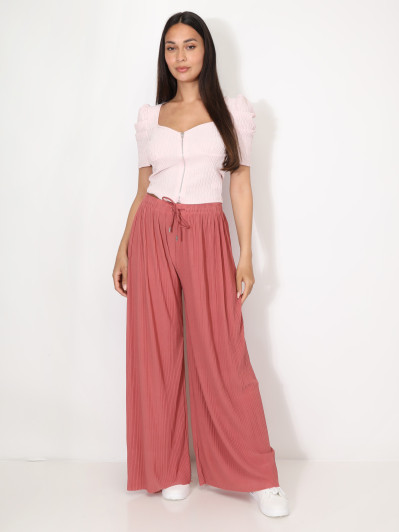 Top zippé à manches gigot