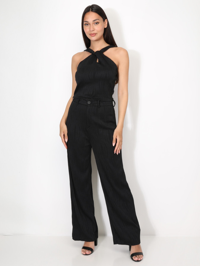 Ensemble top et pantalon en relief