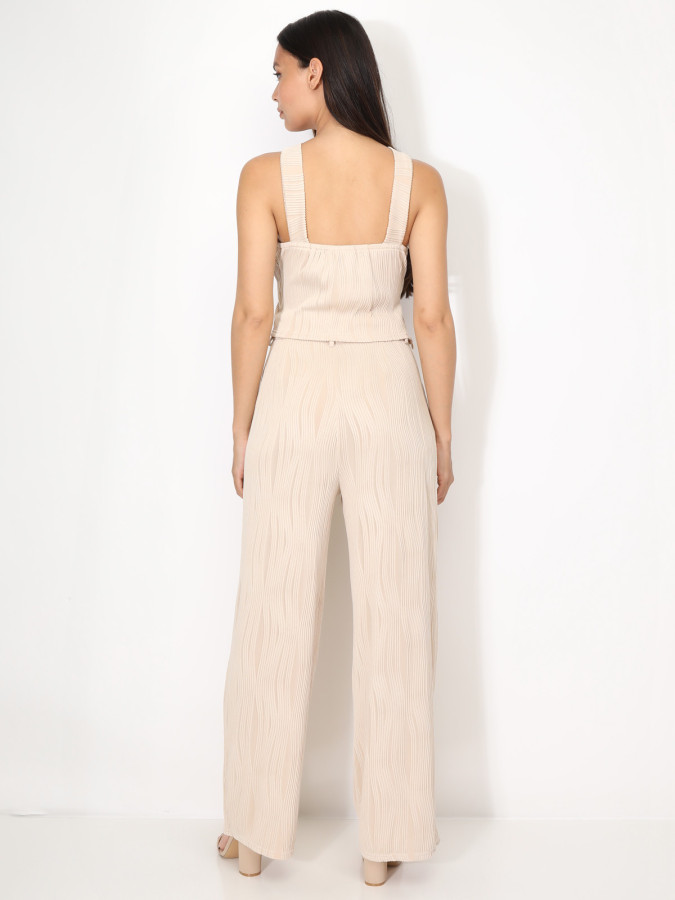 Ensemble top et pantalon en relief