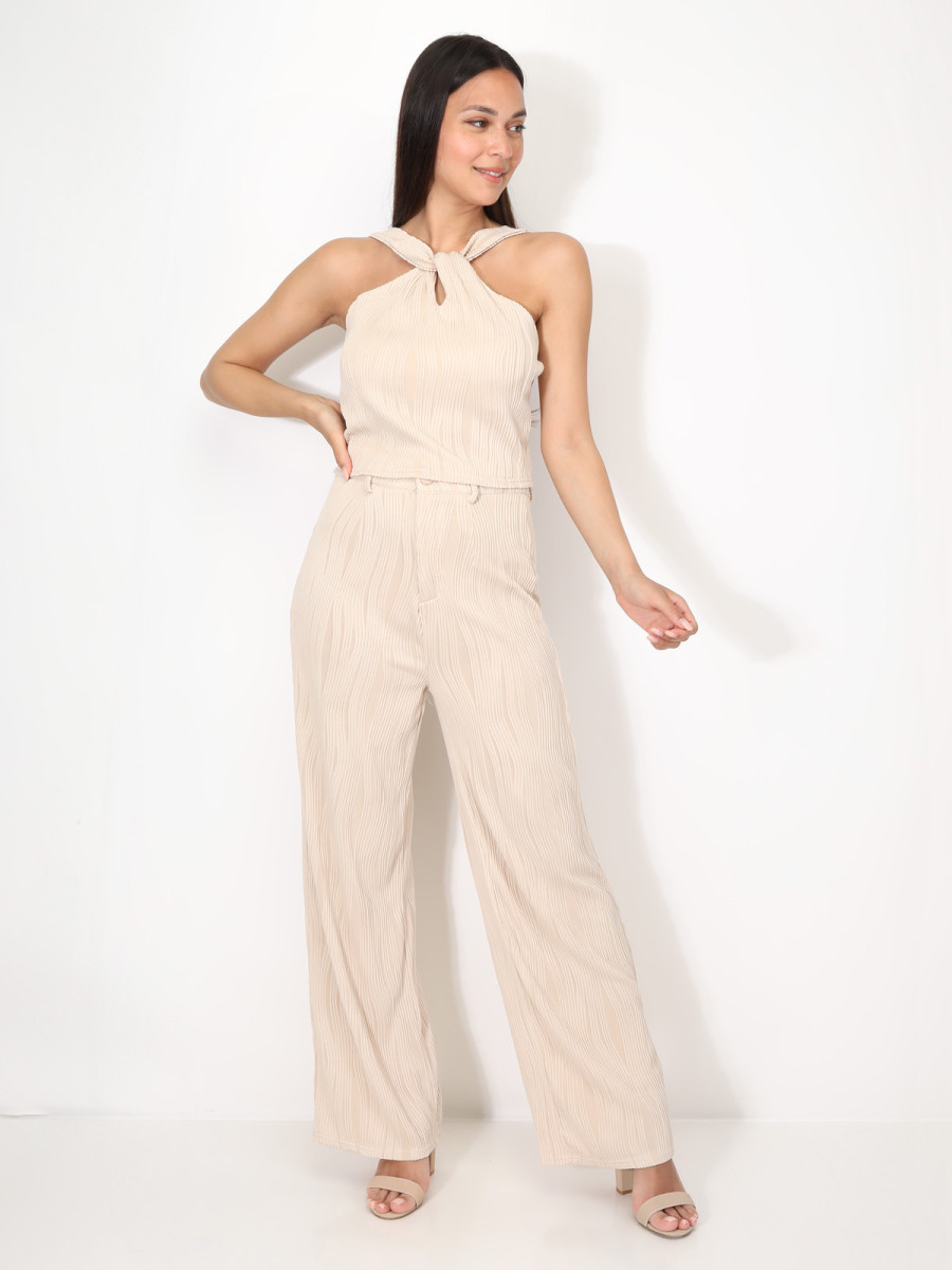 Ensemble top et pantalon en relief