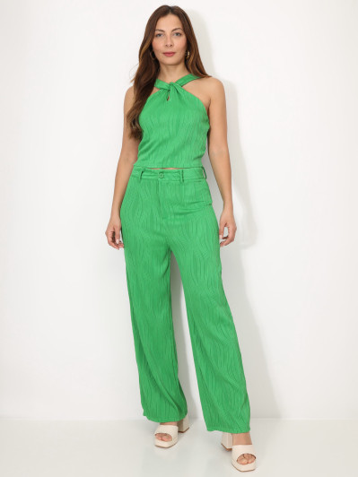 Ensemble top et pantalon en relief