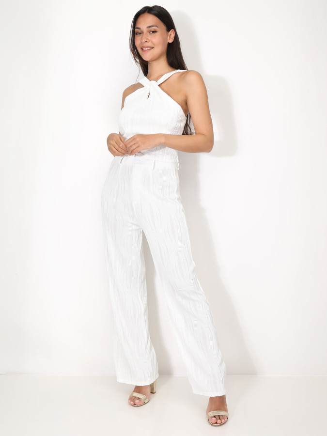 Ensemble top et pantalon en relief