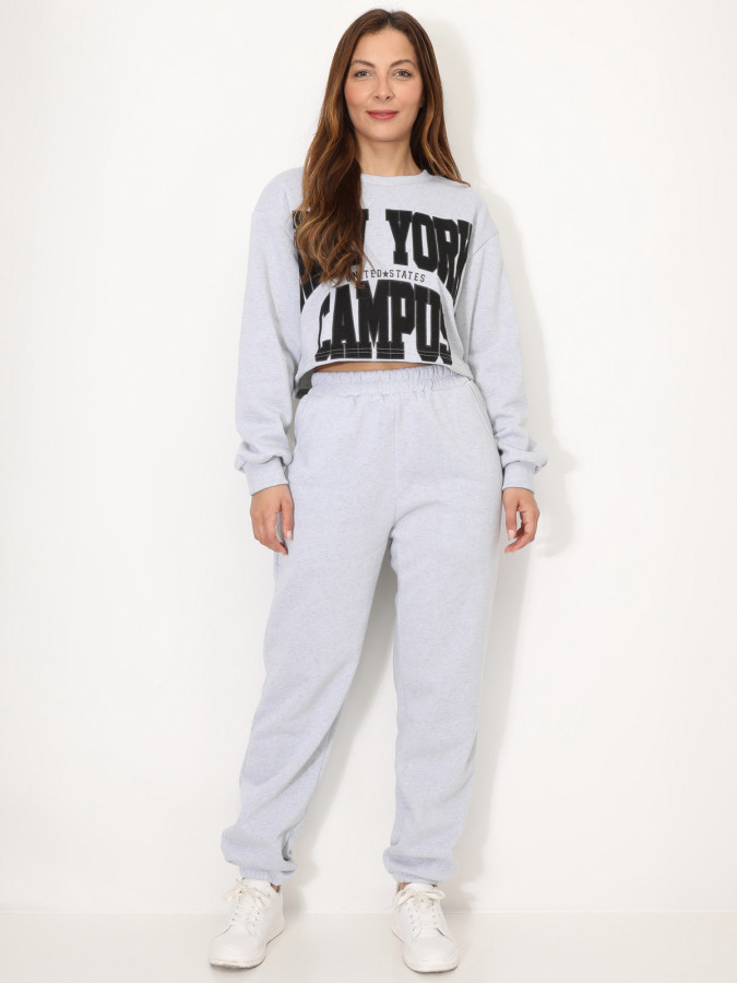 Ensemble sweat imprimé et jogging