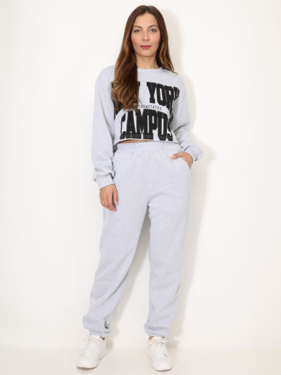 Ensemble sweat imprimé et jogging