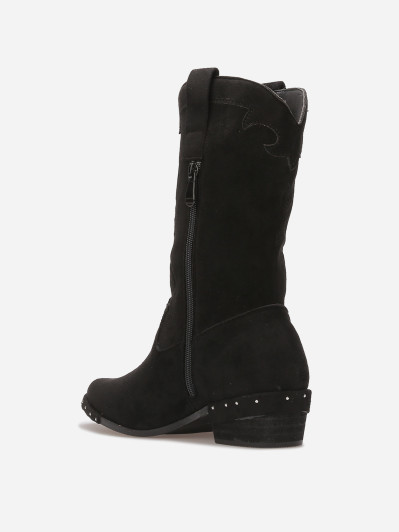 Santiags en suédine à clous