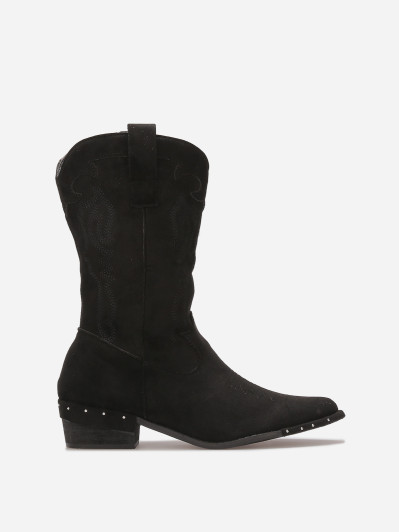 Santiags en suédine à clous