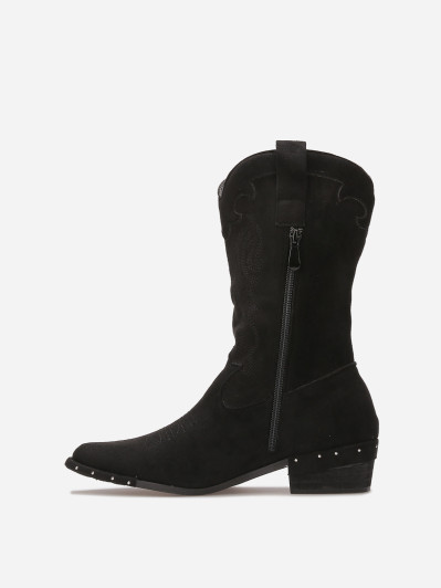 Santiags en suédine à clous