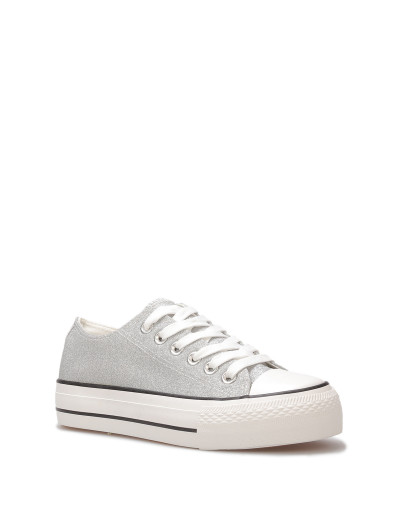 Tennis basses pailletées avec plateforme