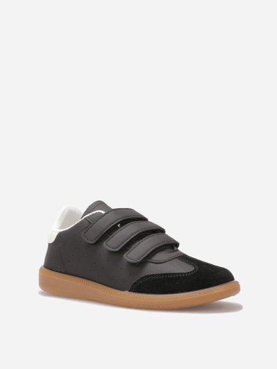 Baskets bi-matières à scratch