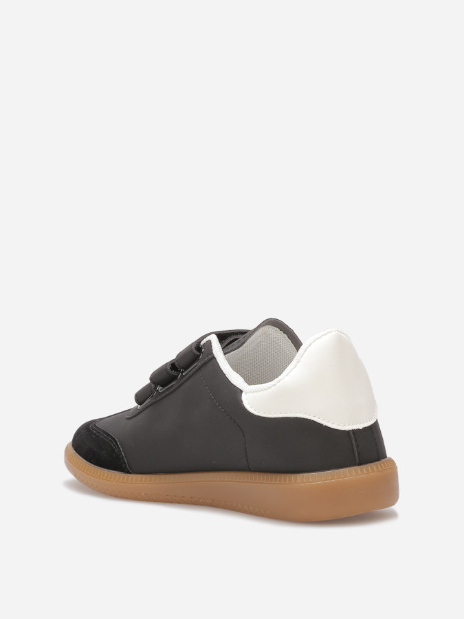 Baskets bi-matières à scratch