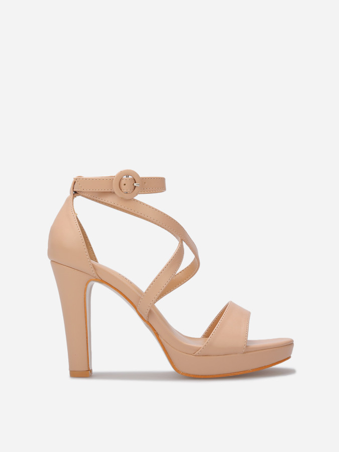 Sandales à multi-brides et talon haut