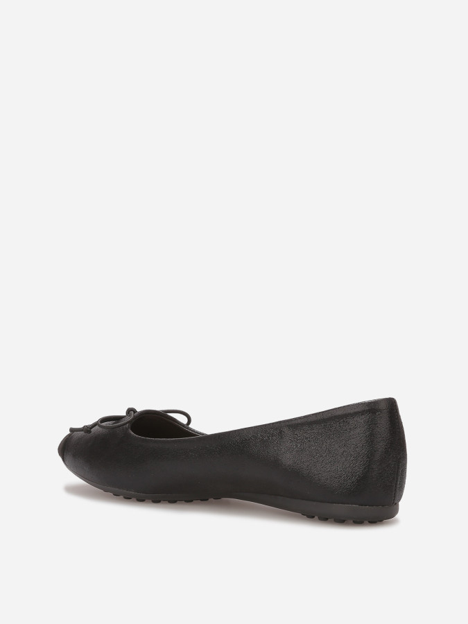 Ballerines effet métallisé à nœud