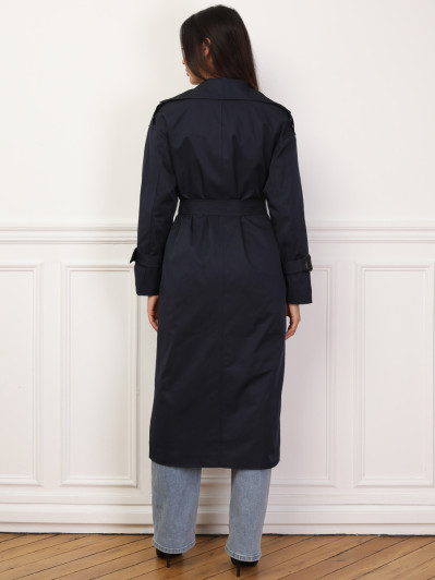 Trench mi-long à ceinture