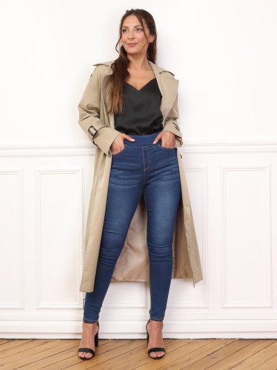 Trench mi-long à ceinture