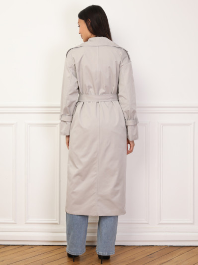 Trench mi-long à ceinture