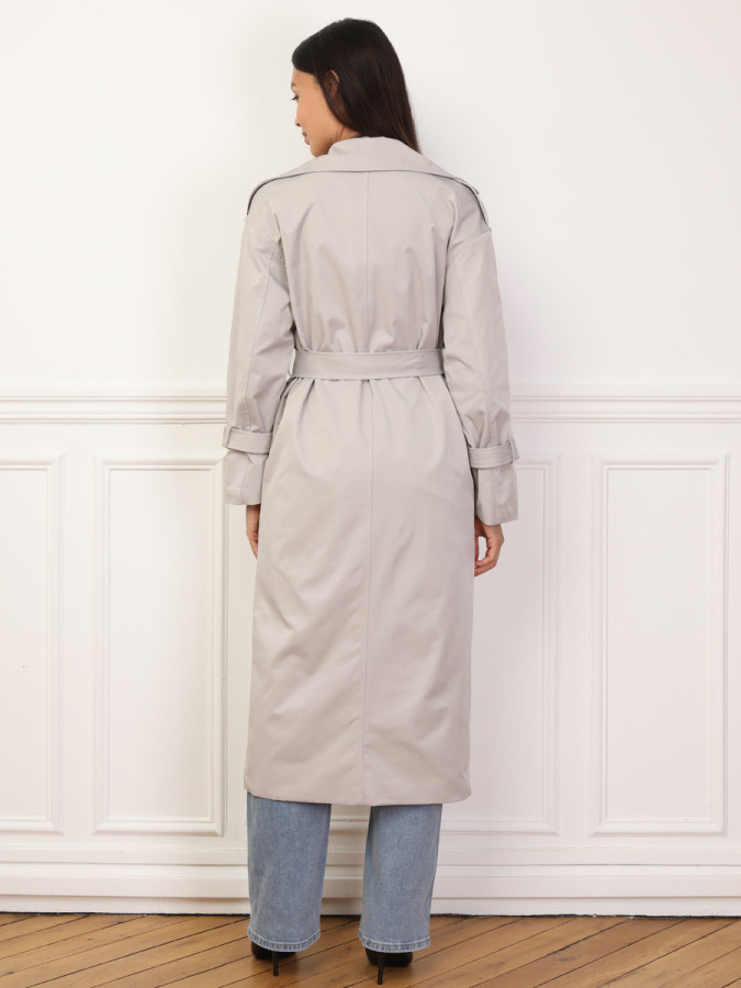 Trench mi-long à ceinture