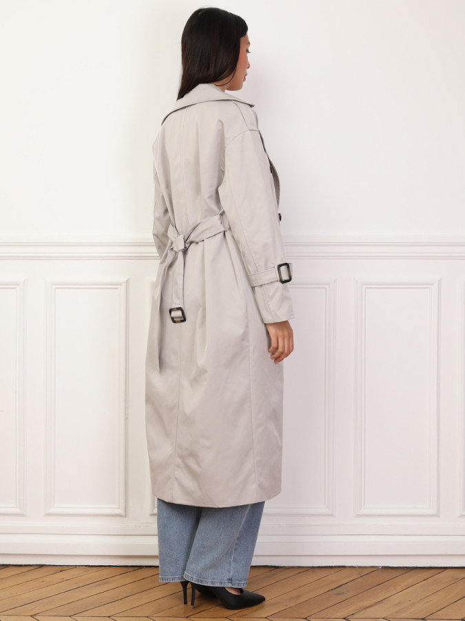 Trench mi-long à ceinture