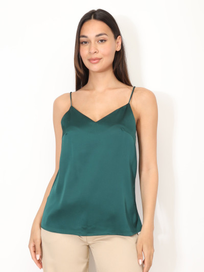 Caraco satiné à col V