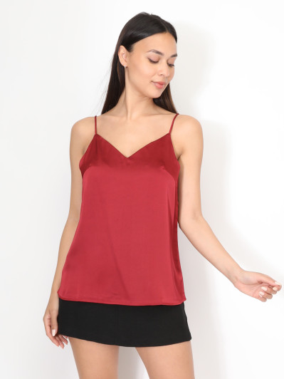 Caraco satiné à col V