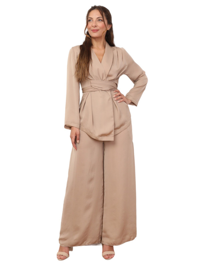 Ensemble kimono et pantalon texturés