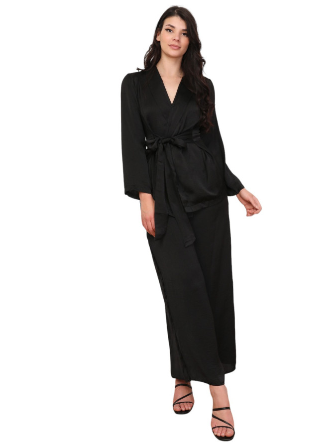 Ensemble kimono et pantalon texturés