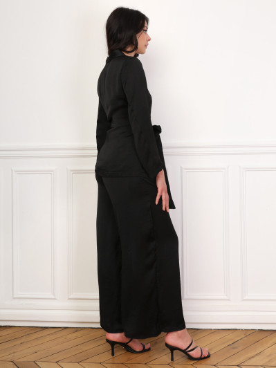 Ensemble kimono et pantalon texturés