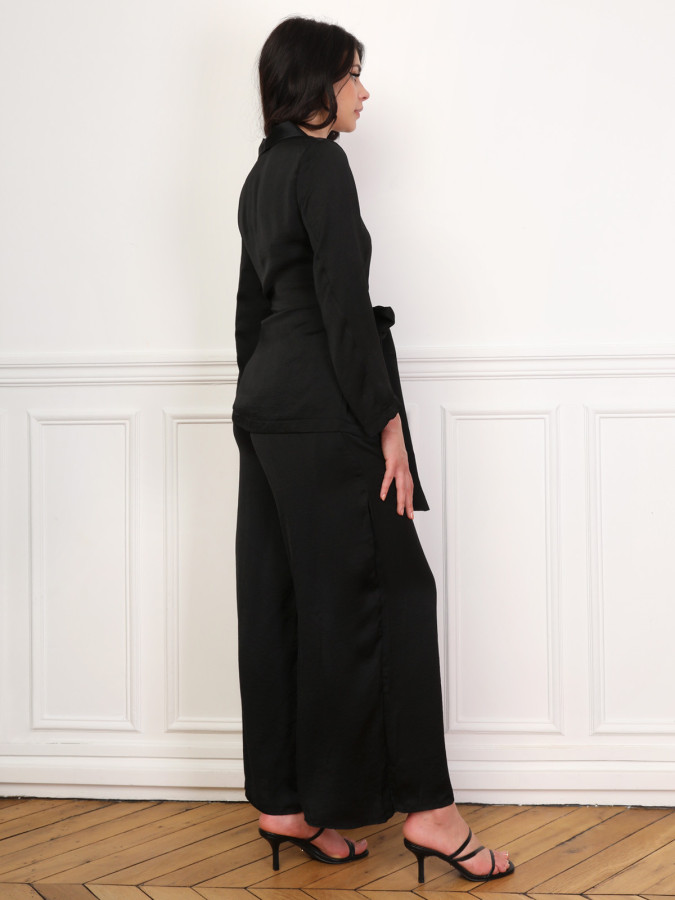 Ensemble kimono et pantalon texturés