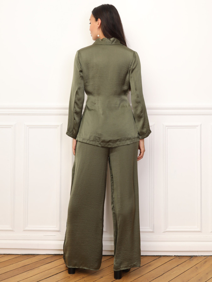 Ensemble kimono et pantalon texturés