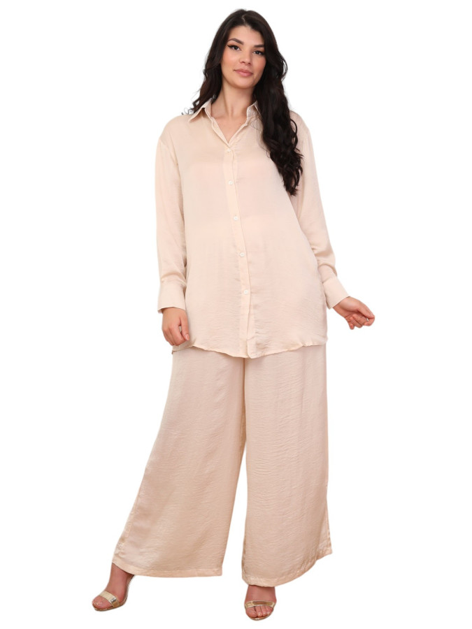 Ensemble chemise pantalon satinés