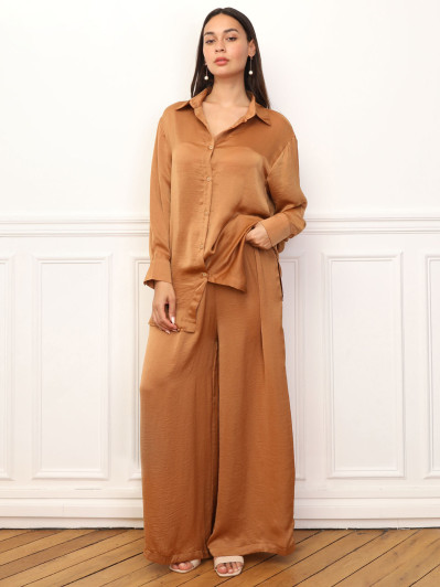 Ensemble chemise pantalon satinés
