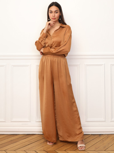 Ensemble chemise pantalon satinés